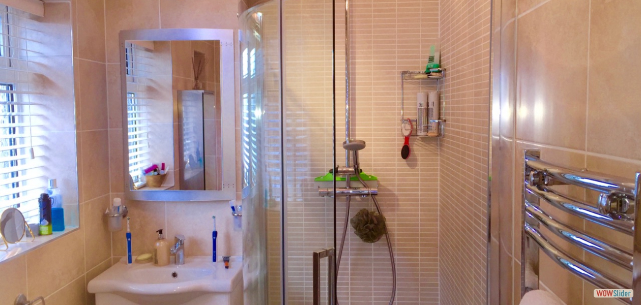 The en-suite bathroom has just been remodelled.